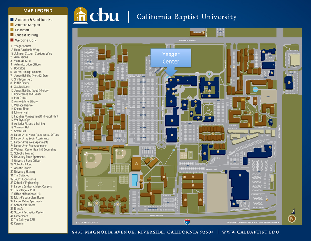 California Baptist University Campus Map - United States Map