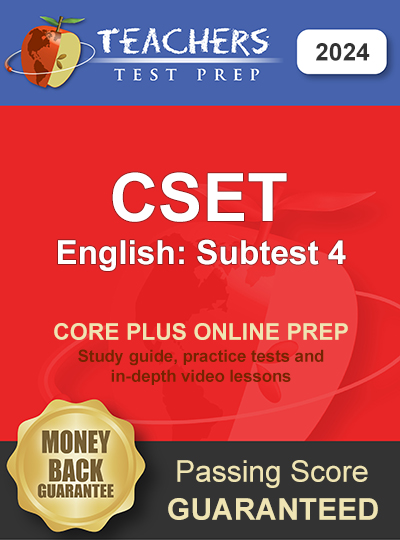 CSET English Subtest 4 Study Guide